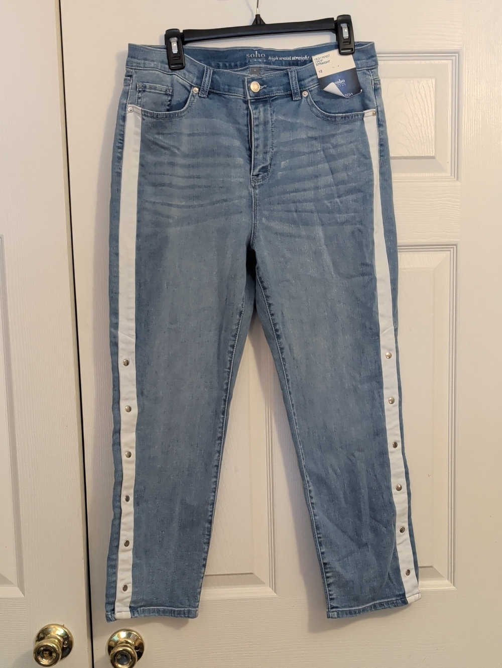 Soho Jeans New York and Co High Waisted Crop Straight Jeans NWT